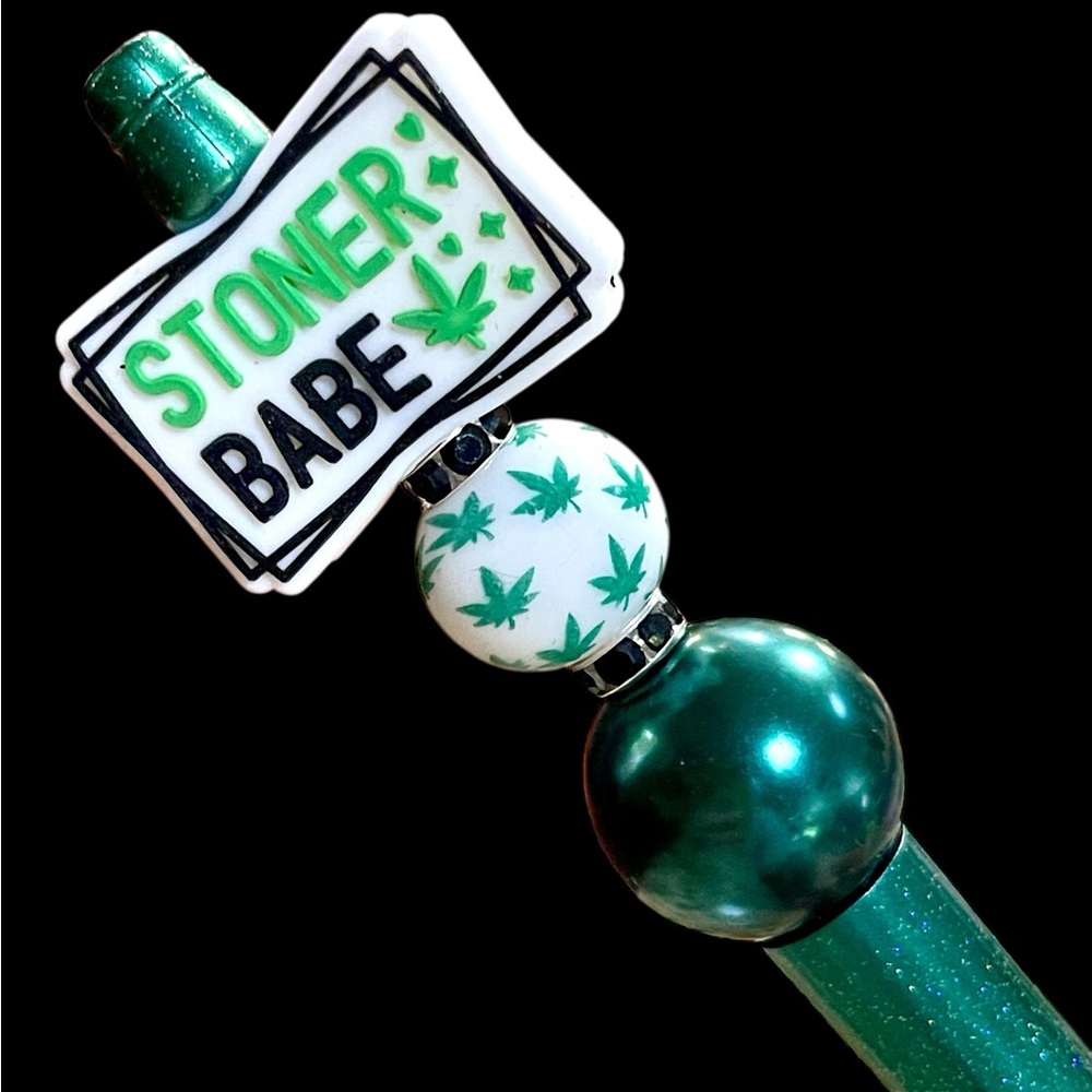 Handcrafted Stoner babe beaded pen